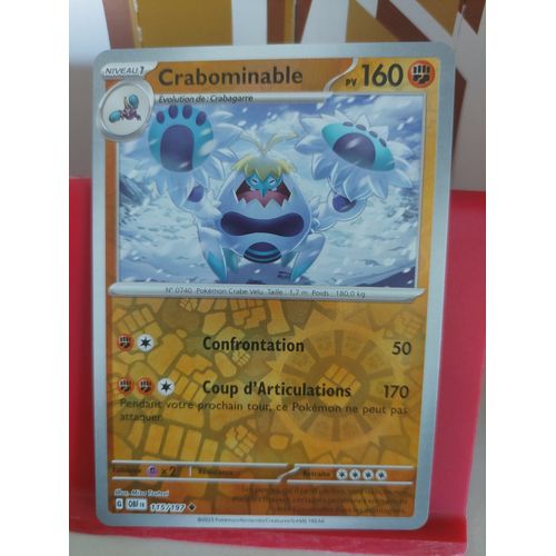 Carte Pokémon Crabominable 115/197 Reverse Flammes Obsidiennes