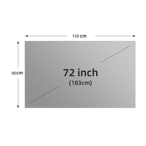 Veidadz-Écran de projection pliable,écran de coulée portable anti-lumière,métal gris,cinéma maison,fête,60-133 pouces,16:9 - Type 72 inch #A