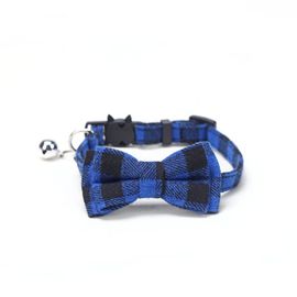 Collier Élastique Réglable Pour Animal De Compagnie Avec Petite Cloche Pour Chats,N?ud À Carreaux Mignon,Ceinture,Noël,Rouge - Type 1 X 28cm #H
