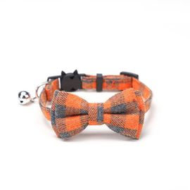 Collier Élastique Réglable Pour Animal De Compagnie Avec Petite Cloche Pour Chats,N?ud À Carreaux Mignon,Ceinture,Noël,Rouge - Type 1 X 28cm #I