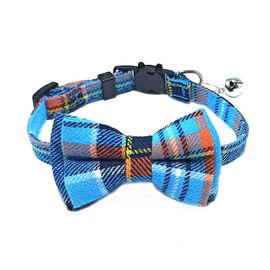 Collier Élastique Réglable Pour Animal De Compagnie Avec Petite Cloche Pour Chats,N?ud À Carreaux Mignon,Ceinture,Noël,Rouge - Type 1 X 28cm #C