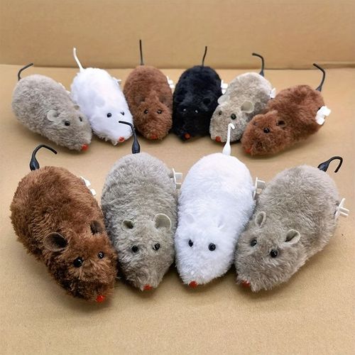 Jouet En Peluche Amusant Et Interactif,Souris À Remonter Pour Chats,Chiens Et Enfants,Animal Mobile Mécanique Pour Le Temps De Jeu Et Les Farces,1/5 Pièces - Type 2pcs #A