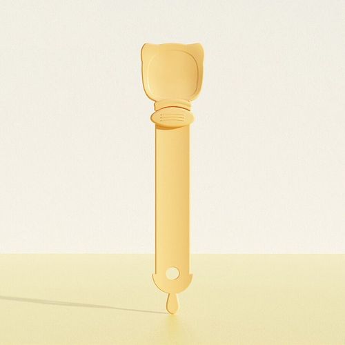 Cuillères Mignonnes Et Douteuses Pour Chat,Facile À Presser,Mangeoire À Une Main,Fournitures Pour Chat Pour L'alimentation,Friandises De Support Et Soja - Type Yellow