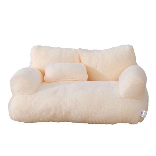 Canapé-Lit En Peluche Confortable Pour Animaux De Compagnie,Accent Chaud Pour Chat,Chats De Petite Et Moyenne Taille,Fournitures Pour Animaux De Compagnie,Hiver - Type Beige-55x38x18cm #B