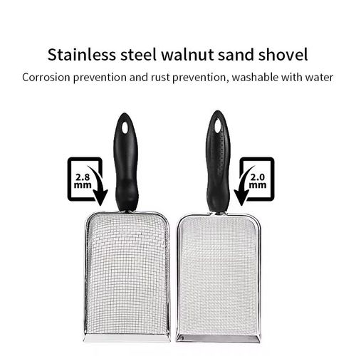 Pelle À Litière En Acier Inoxydable Pour Chat,Support De Sable Pour Reptiles,Nettoyage Des Excréments,Tamis À Mailles Fines Pour Literie - Type 2.0 2.8 Mesh Sets