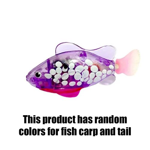 Jouet De Poisson Robot De Natation Coule Led Pour Chat,Poisson Électrique Plonger Oyant,Jouets Pour Animaux De Compagnie - Type Bleu #B