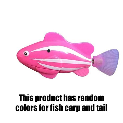 Jouet De Poisson Robot De Natation Coule Led Pour Chat,Poisson Électrique Plonger Oyant,Jouets Pour Animaux De Compagnie - Type Bleu Marine #B