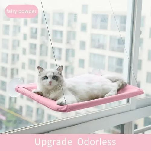 Lit Hamac Ultra-Doux Pour Fenêtre De Chat,Perchoir Confortable En Forme De Nuage Pour Félin Naptime,Monté En Toute Sécurité,Parfait Pour Gagner De L'espace - Type Pink-13.78inx21.65in