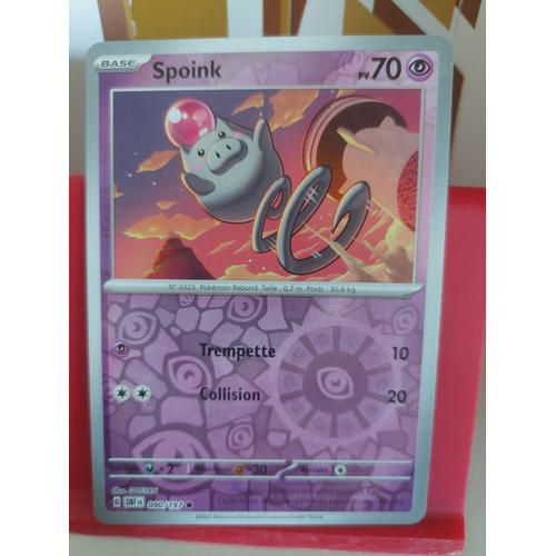 Carte Pokémon Spoink 090/197 Reverse Flammes Obsidiennes