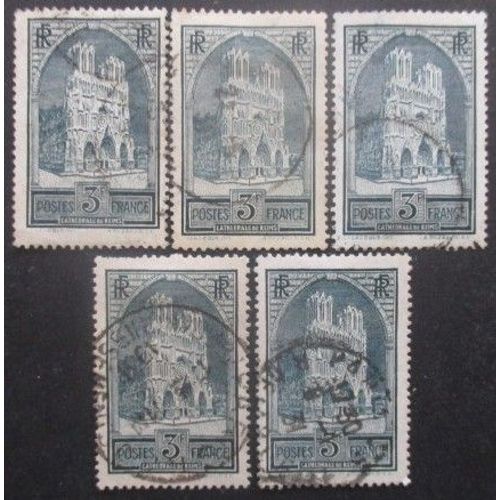 France N°259 Type 1 X 5 Oblitéré