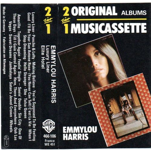 Emmylou Harris Luxury Liner Et Elite Hotel En Cassette Audio