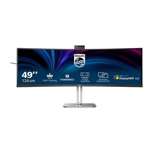 Philips 49B2U6903CH - 6000 Series - écran LED - incurvé - 49" (48.8" visualisable) - 5120 x 1440 SuperWide @ 100 Hz - VA - 500 cd/m² - 3000:1 - DisplayHDR 400 - 4 ms - Thunderbolt 4, 2xHDMI...