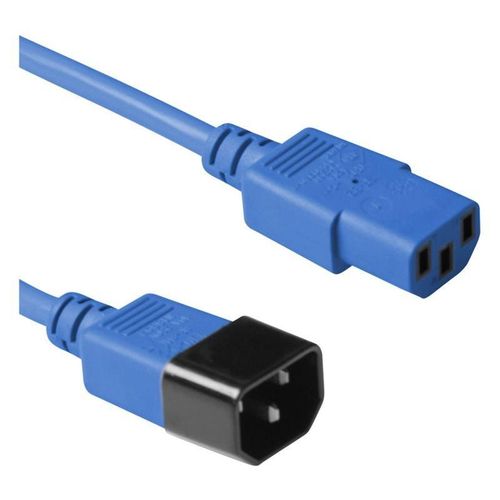 ACT - Rallonge de câble d'alimentation - power IEC 60320 C13 pour IEC 60320 C14 - 250 V - 10 A - 1.8 m - bleu, RAL 5012