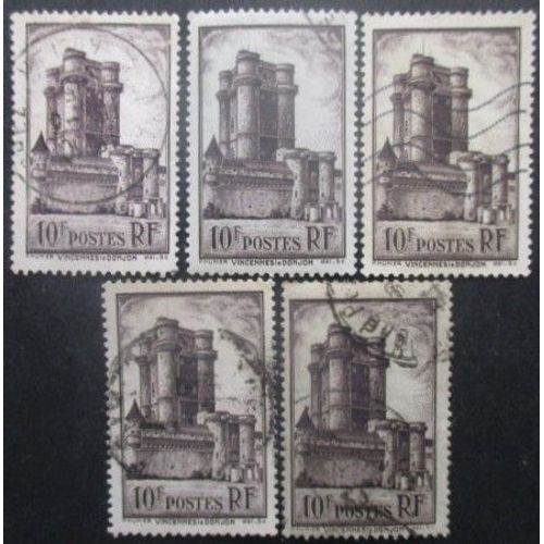 France N°393 X 5 Oblitéré