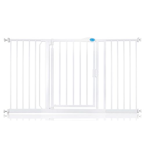 Bettacare Barrière Pour Chien Et Chiot À Fermeture Automatique, Barrière À Pression Pour Animaux, Barrière De Sécurité, Installation Facile, 147cm - 154cm, Couleur Blanc