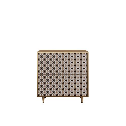 Ottohome Commode Buffet Cb3-314 Chêne 4 Portes 94x48x97 ¿¿