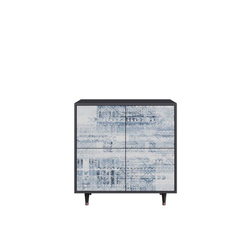 Ottohome Commode Buffet Cb3-316 Antracit 4 Portes 94x48x97 ¿¿