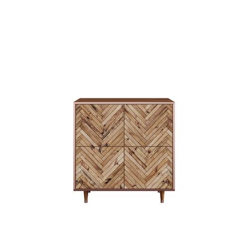 Ottohome Commode Buffet Cb3-309 Noyer 4 Portes 94x48x97 ¿¿
