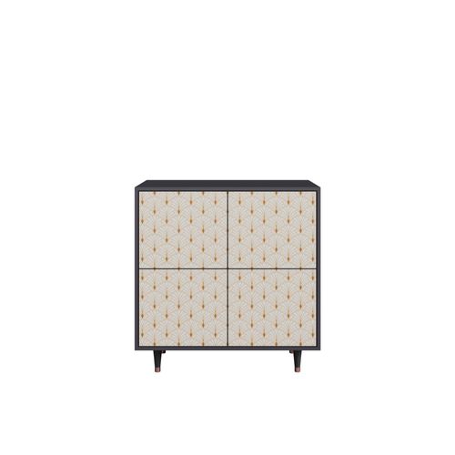 Ottohome Commode Buffet Cb3-322 Antracit 4 Portes 94x48x97 ¿¿