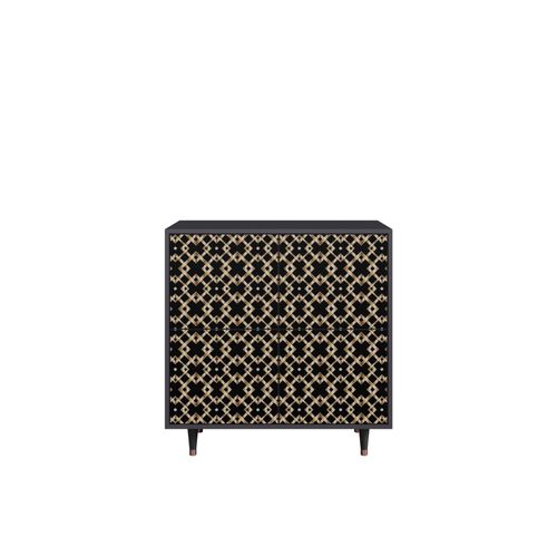 Ottohome Commode Buffet Cb3-313 Antracit 4 Portes 94x48x97 ¿¿
