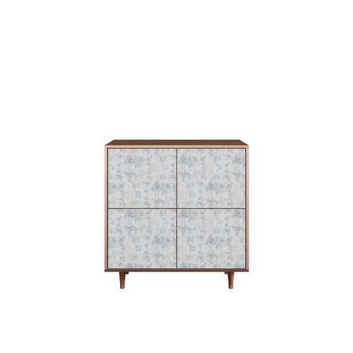 Ottohome Commode Buffet Cb3-320 Noyer 4 Portes 94x48x97 ¿¿