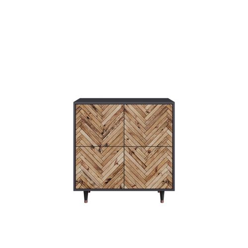 Ottohome Commode Buffet Cb3-309 Antracit 4 Portes 94x48x97 ¿¿
