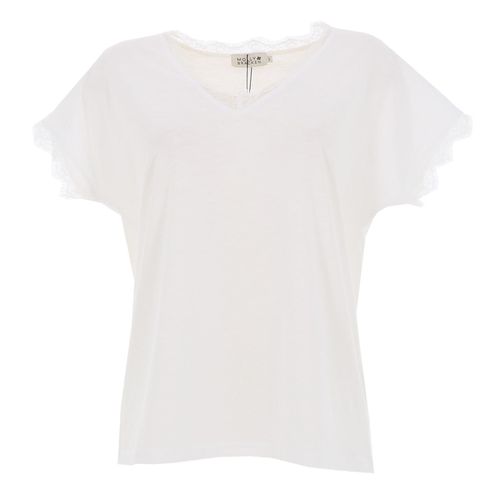 Tee Shirt Manches Courtes Molly Bracken Knitted Tee Offwhite Blanc L