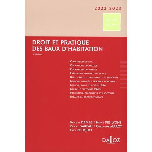 Droit Et Pratique Des Baux D'habitation