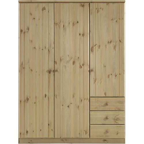 Grande Armoire Pin Massif 3 Portes 3 Tiroirs