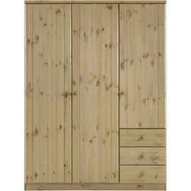 Grande Armoire Pin Massif 3 Portes 3 Tiroirs
