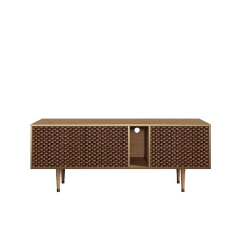 Ottohome Meuble Tv1-305 Chêne 2 Tiroirs 2 Portes 170x48x67 Cm
