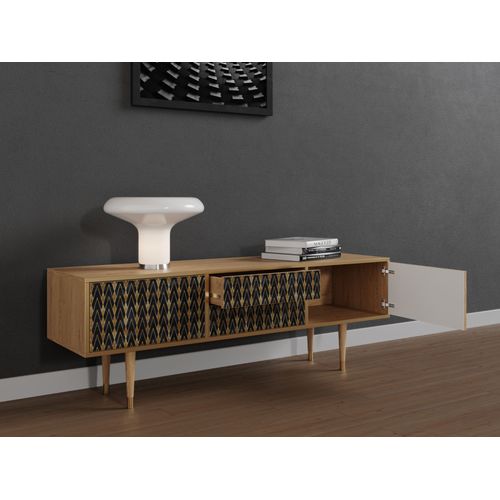 Ottohome Meuble Tv4-308 Chêne 2 Tiroirs 2 Portes 170x48x57 Cm