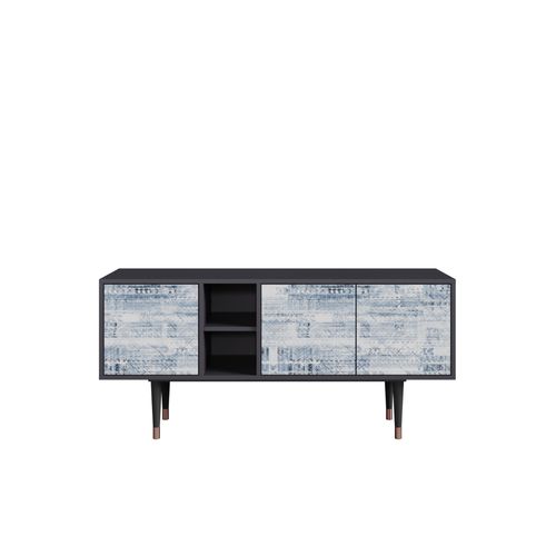 Ottohome Meuble Tv5-316 Antracit 3 Portes 149x41x67 Cm