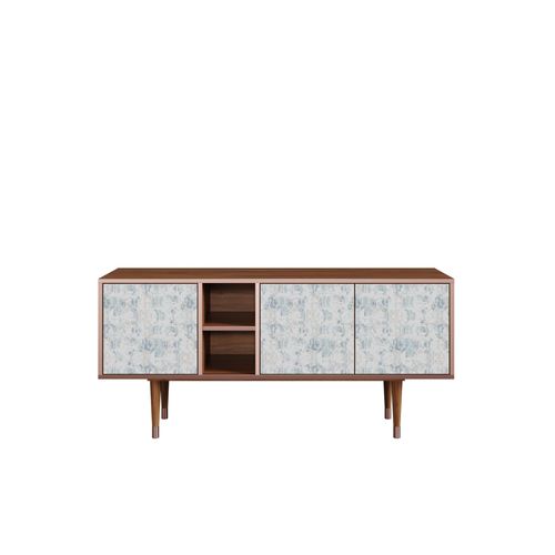 Ottohome Meuble Tv5-320 Noyer 3 Portes 149x41x67 Cm