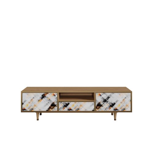 Ottohome Meuble Tv6-302 Chêne 1 Tiroirs 2 Portes 170x41x57 Cm