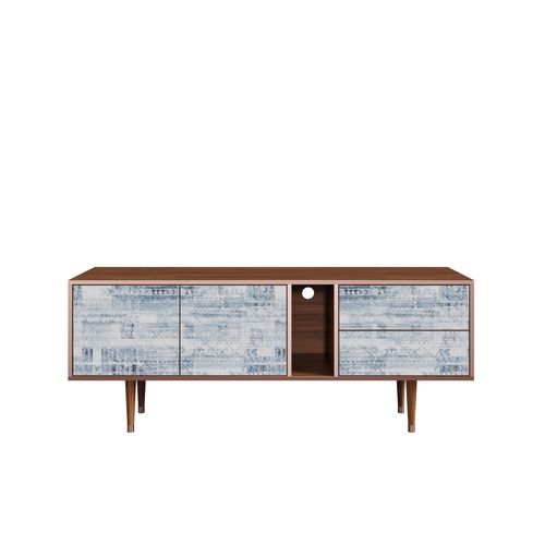 Ottohome Meuble Tv1-316 Noyer 2 Tiroirs 2 Portes 170x48x67 Cm