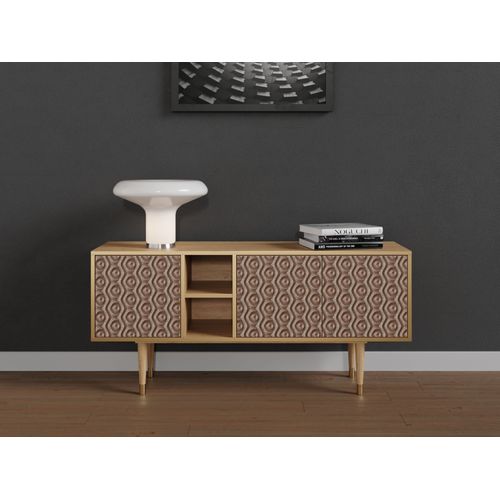 Ottohome Meuble Tv5-325 Chêne 3 Portes 149x41x67 Cm