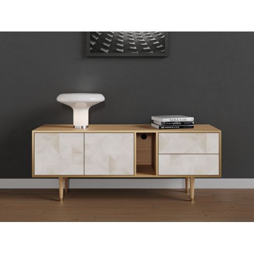 Ottohome Meuble Tv1-321 Chêne 2 Tiroirs 2 Portes 170x48x67 Cm
