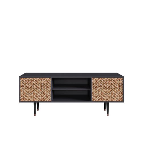 Ottohome Meuble Tv2-311 Antracit 2 Portes 170x48x67 Cm