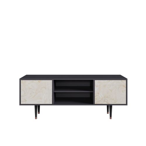 Ottohome Meuble Tv2-312 Antracit 2 Portes 170x48x67 Cm