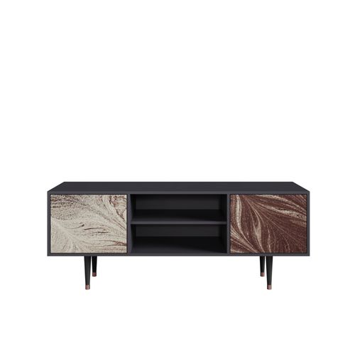 Ottohome Meuble Tv2-318 Antracit 2 Portes 170x48x67 Cm