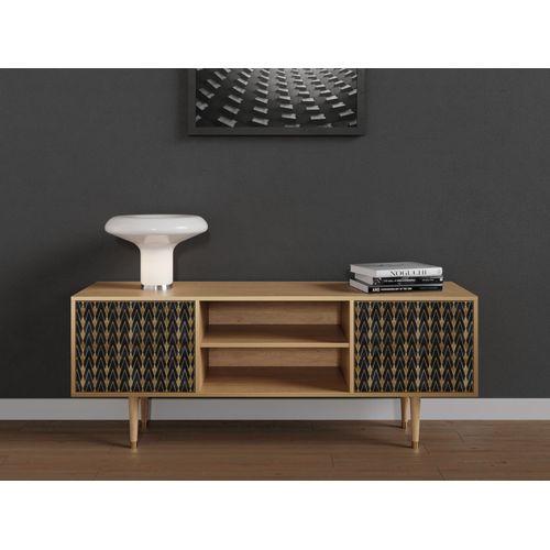 Ottohome Meuble Tv2-308 Chêne 2 Portes 170x48x67 Cm