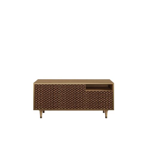 Ottohome Meuble Tv7-305 Chêne 2 Tiroirs 2 Portes 125x41x57 Cm