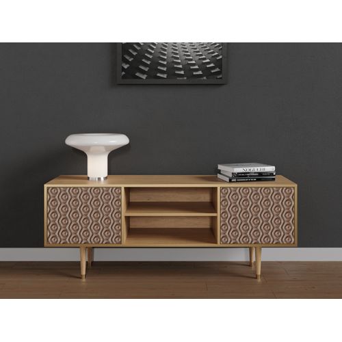 Ottohome Meuble Tv2-325 Chêne 2 Portes 170x48x67 Cm