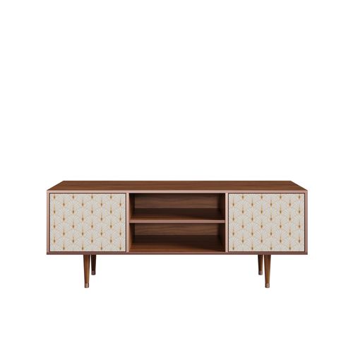 Ottohome Meuble Tv2-322 Noyer 2 Portes 170x48x67 Cm