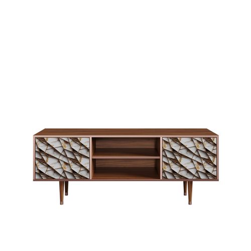Ottohome Meuble Tv2-319 Noyer 2 Portes 170x48x67 Cm