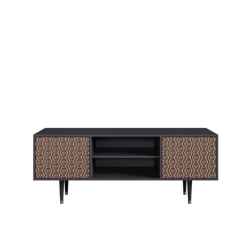 Ottohome Meuble Tv2-325 Antracit 2 Portes 170x48x67 Cm