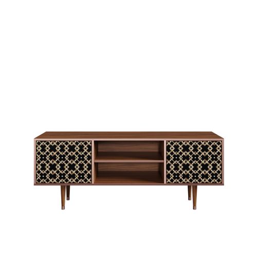 Ottohome Meuble Tv2-313 Noyer 2 Portes 170x48x67 Cm