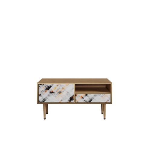 Ottohome Meuble Tv3-302 Chêne 1 Tiroirs 1 Porte 114x48x57 Cm