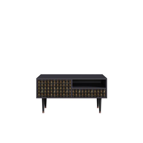 Ottohome Meuble Tv3-308 Antracit 1 Tiroirs 1 Porte 114x48x57 Cm